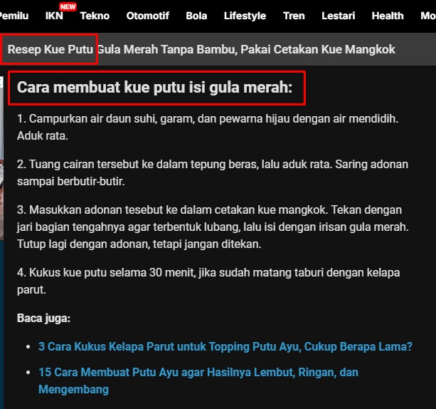 contoh SEO Copywriting